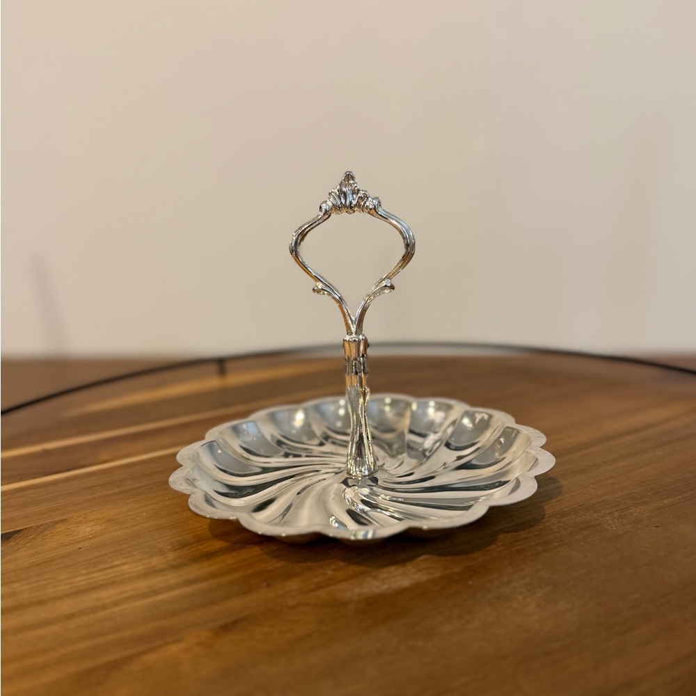 Elegant Small Silver Plated Serving Tray